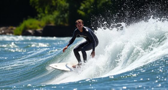 surfing standing river waves