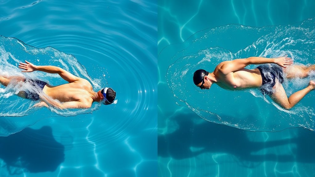 swimming techniques comparison