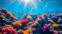 vibrant coral reef spots