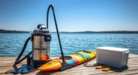 water sports equipment cleaning