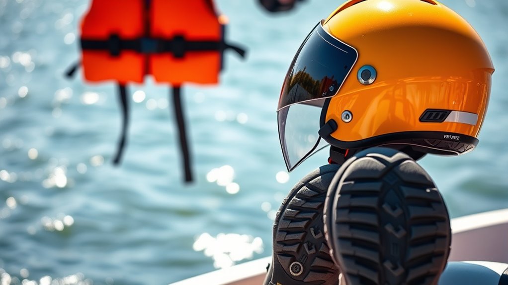 wear coast guard approved life jackets