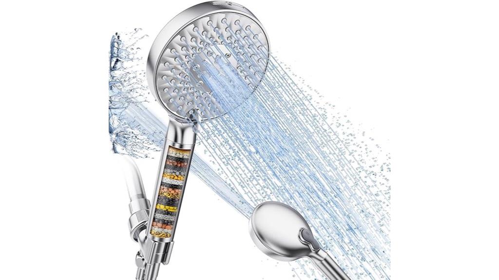 high pressure filtered handheld shower