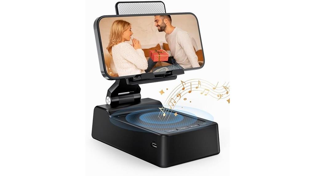 phone stand with speaker