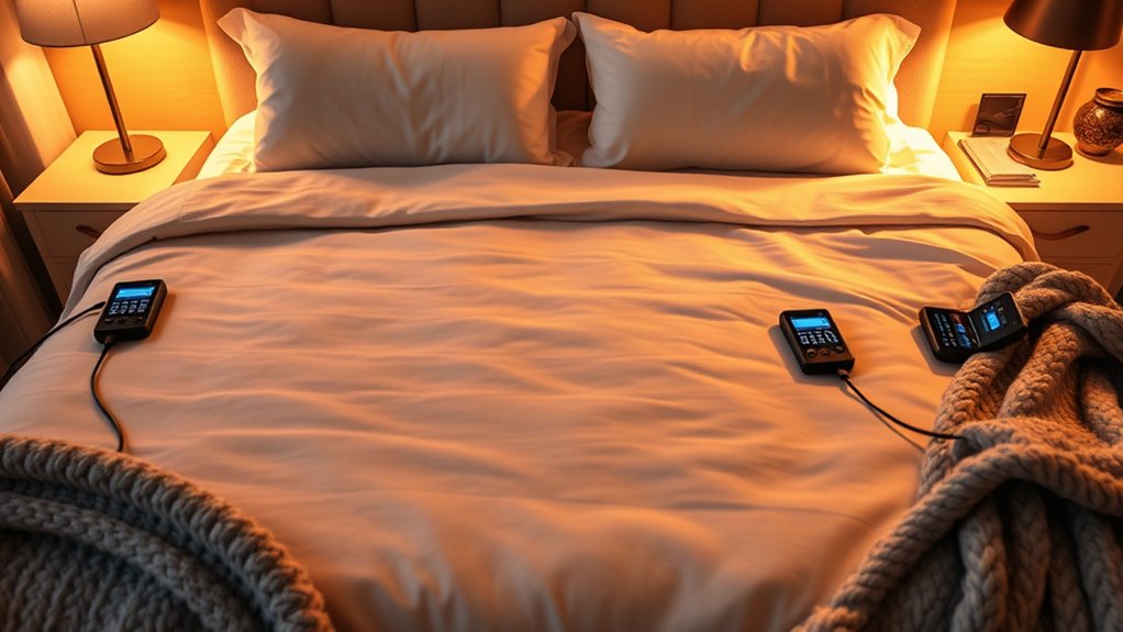 top king size dual control blankets