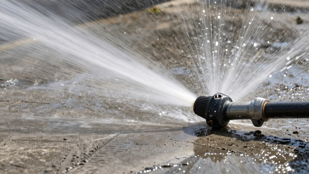 adjust nozzle angle for safe cleaning