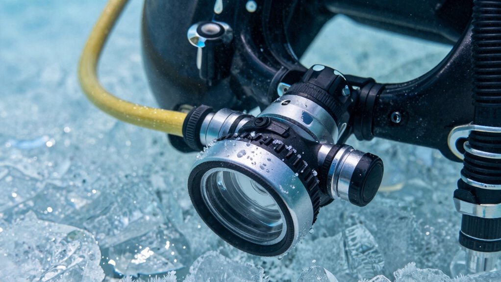 cold water causes regulator freeflow