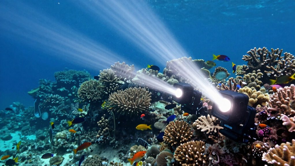 lighting features for diving