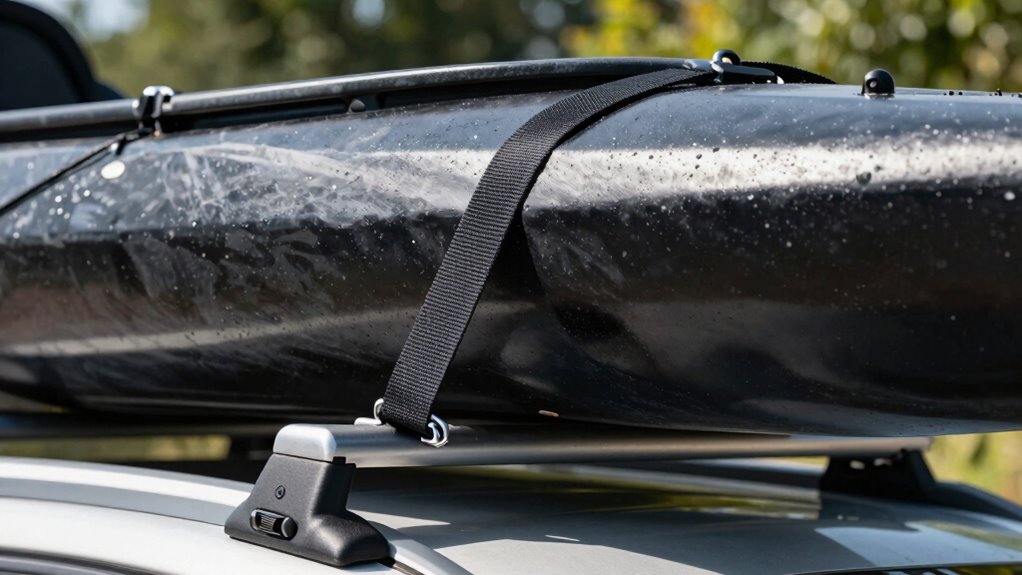 secure kayak with strap