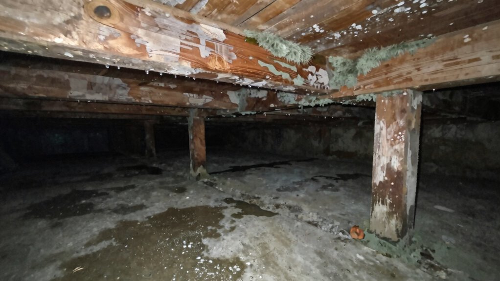 signs of crawl space moisture