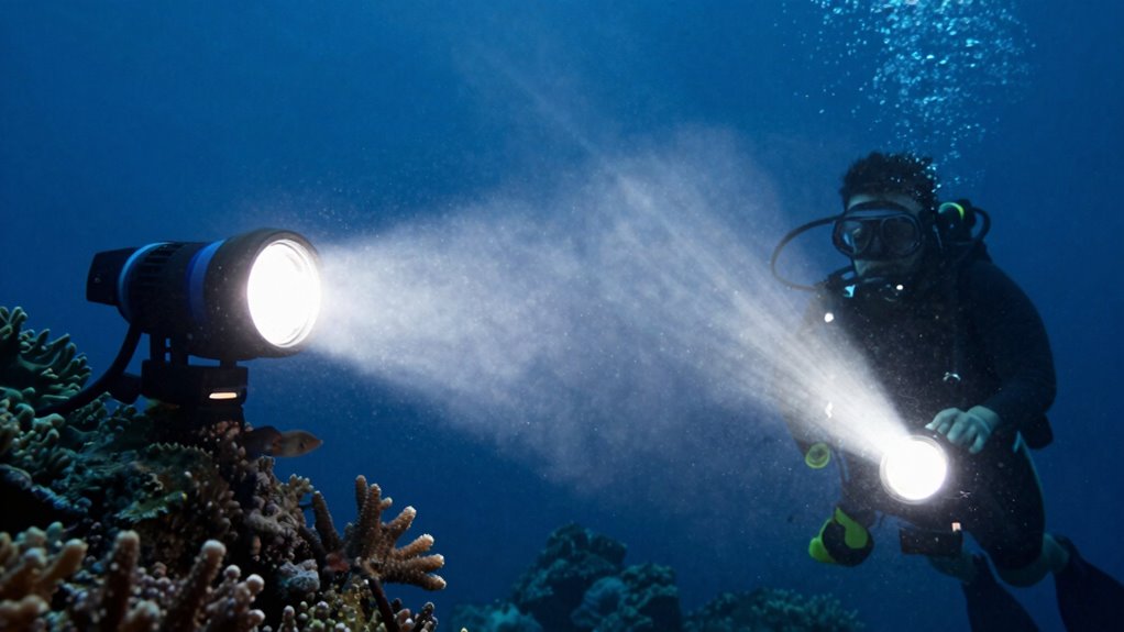 testing dive light performance