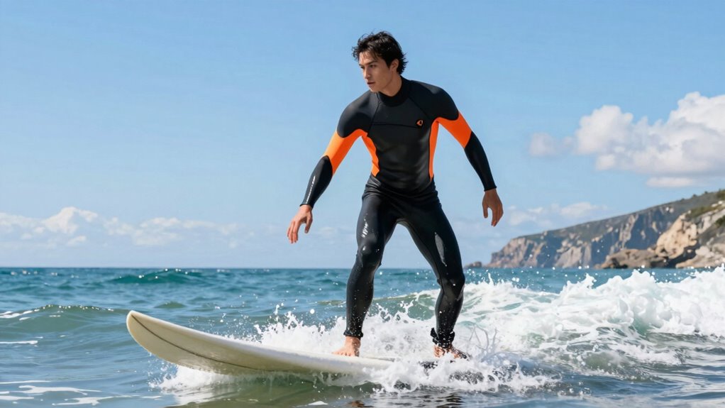 top chest zip surf wetsuits
