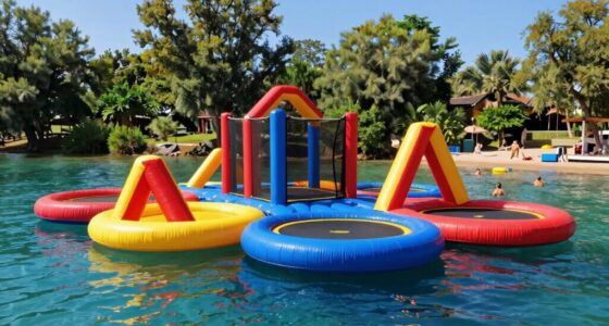 top inflatable lake trampolines