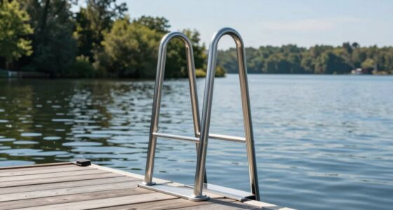 top stainless steel dock ladders
