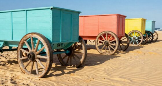 wagon wheels on sand
