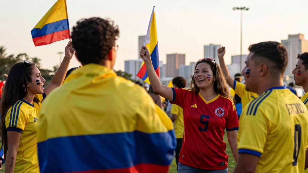 Thousands of Colombian Fans Gather at Bayfront Park Before Portugal Match