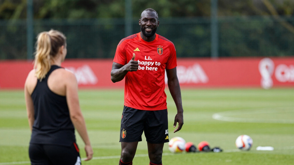 Belgium striker Romelu Lukaku ‘happy to be here’ at the World Cup as fitness continues to lag