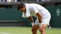 Taylor Fritz loses at Wimbledon after knee tendinitis flares up