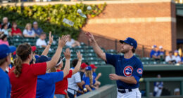 Chicago Cubs Outfielder Ian Happ Tossed A Ball To The Fans With $300 Wrapped Around It To Buy Beers For A Bunch Of Fans