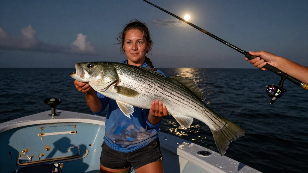 I Caught The World-Record Striped Bass During The Eclipse Of A Full Moon
